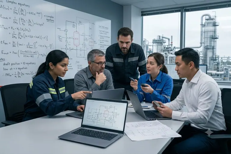 Five AI specialist agents reviewing a HAZOP study together